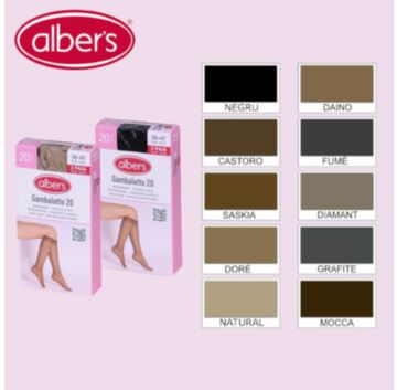 Sosete din dres 20 DEN lungi - alber's GAMBALETTO, 2 perechi / cutie (Art. 100)