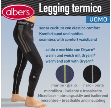 Colant termic cu fibre Dryarn® pentru barbati - alber's Legging termico (Art. 241)
