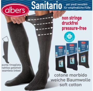 Ciorapi bumbac fara elastic pentru diabetici si persoane cu picioare sensibile. Au talpa din bumbac frotte calduros