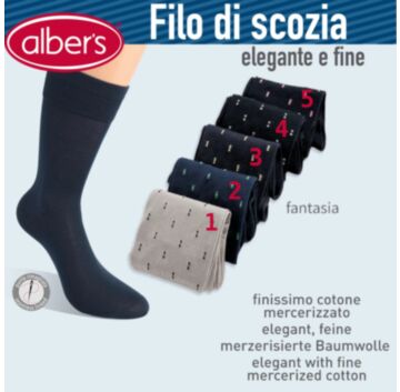 Sosete elegante din bumbac mercerizat - alber's Filo di Scozia (art. 519 B)