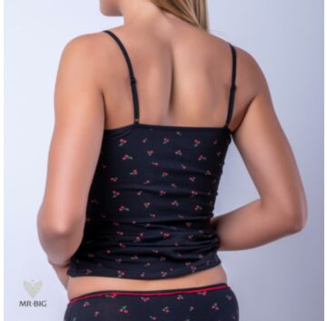 Top dama elegant din bumbac cu imprimeu cirese - Mr. Big (Art. 554 cirese)