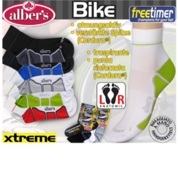 Ciorapi pentru ciclism din microfibra si Cordura - alber's BIKE (Art. 562 00)
