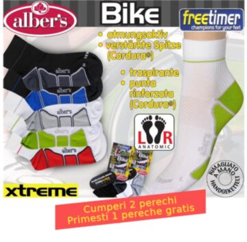 Ciorapi pentru ciclism din microfibra si Cordura - alber's BIKE (Art. 562 00)