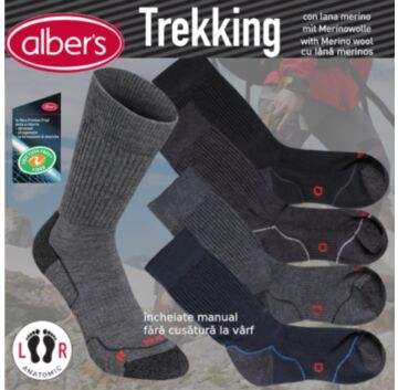 Ciorapi pentru drumetie (trekking). Au forma anatomica