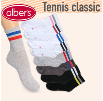 Sosete sport unisex din bumbac. alber's Tennis classic