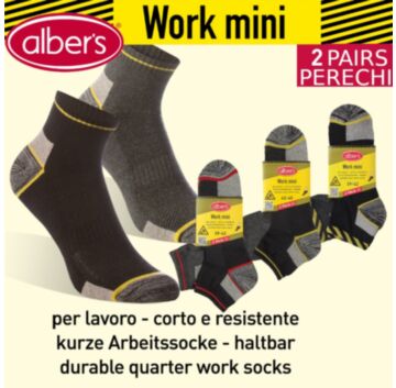 Sosete scurte din bumbac pentru munca, set 2 perechi - alber's WORK QUARTER (Art. 579)