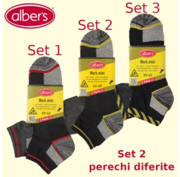 Sosete scurte din bumbac pentru munca, set 2 perechi - alber's WORK QUARTER (Art. 579)