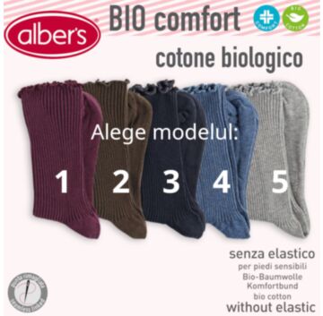 Sosete din bumbac BIO fara elastic - alber's BIO COMFORT (Art. 626 M)
