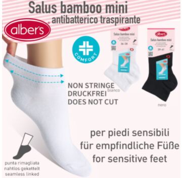 Sosete scurte din bambus pentru femei cu picioare sensibile - alber's Salus bamboo mini (Art. 627)