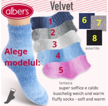 Sosete pufoase, calduroase pentru femei - alber's VELVET (Art. 692 DU)